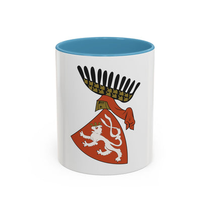 Coat of arms of the Kingdom of Bohemia (Wenceslaus II of Bohemia) - Accent Coffee Mug