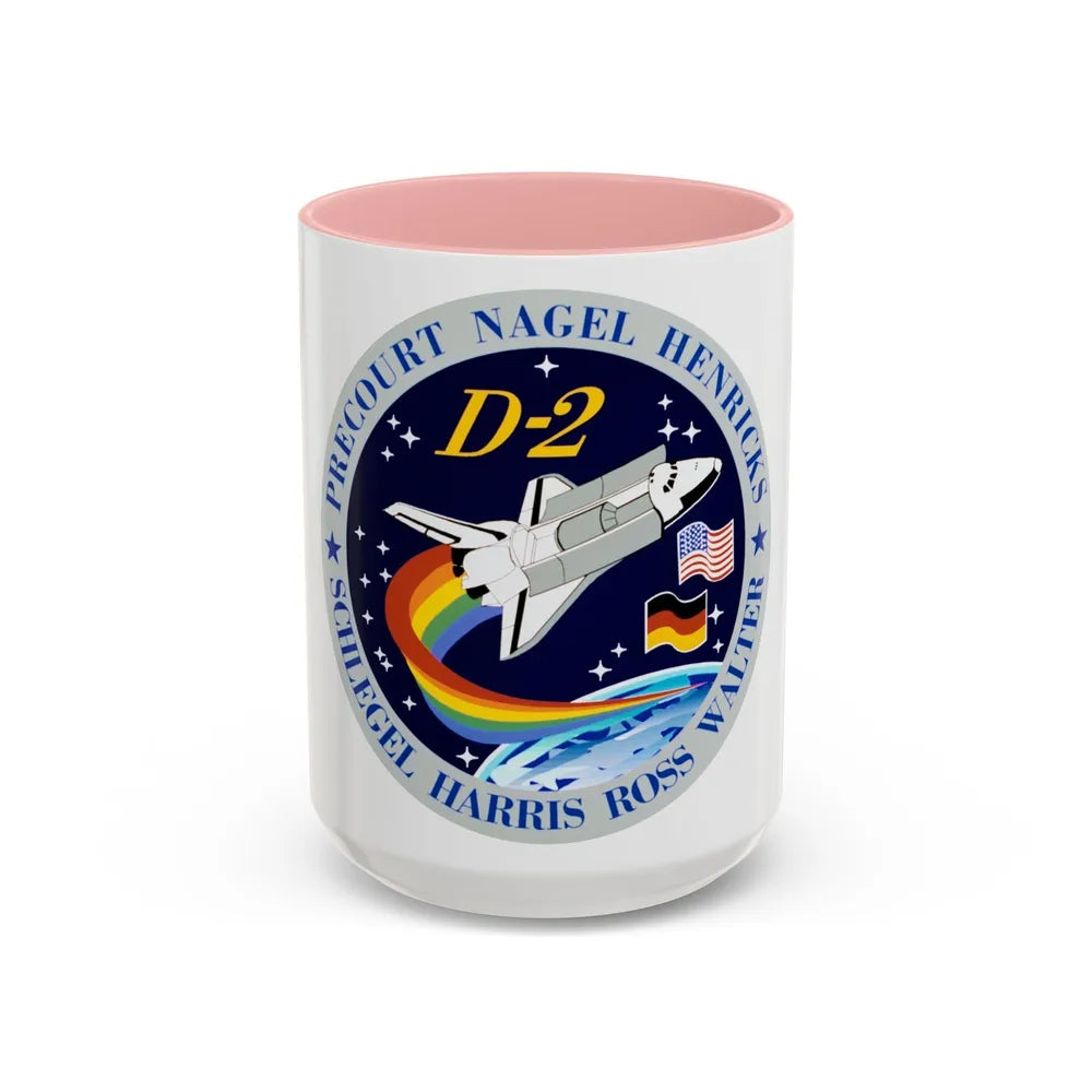 STS 55 (NASA) Accent Coffee Mug-15oz-Pink-Go Mug Yourself