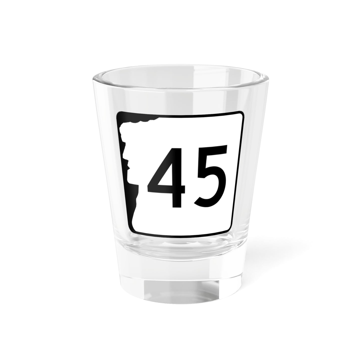 NH Route 45 (New Hampshire) (Road Sign) Shot Glass 1.5oz
