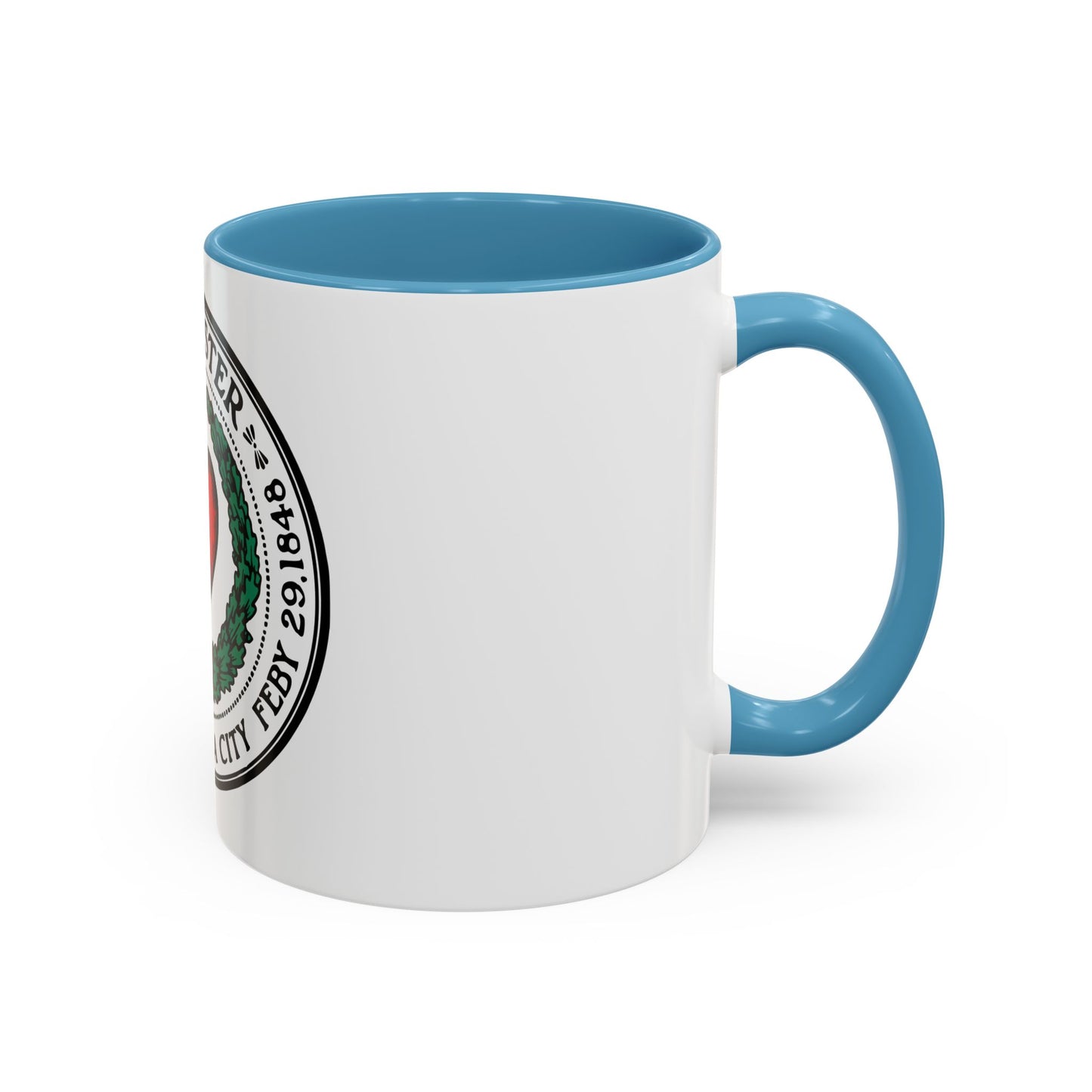 Seal of Worcester Massachusetts - Accent Coffee Mug