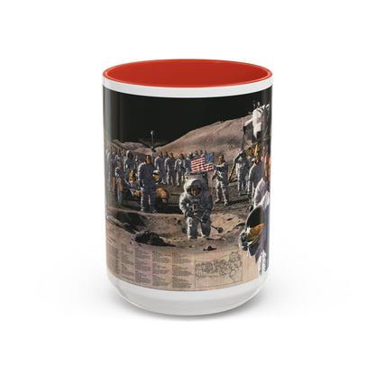 Space - Teammates in Mankind's Greatest Adventure (1973) (Map) Accent Coffee Mug