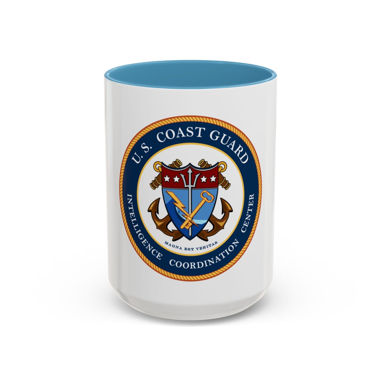 USCG Intelligence Coordination Center (U.S. Coast Guard) Accent Coffee Mug