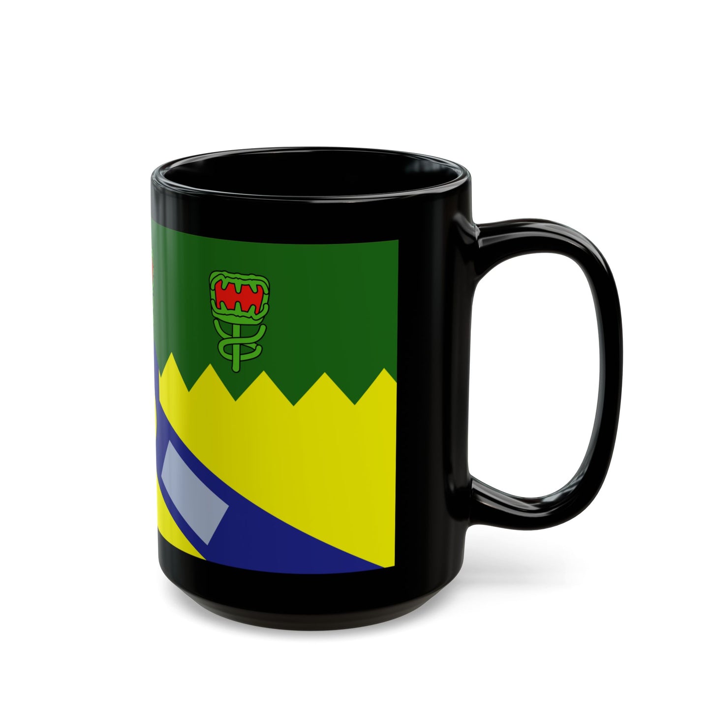 Flag of the City of Launceston Australia - Black Coffee Mug-Go Mug Yourself