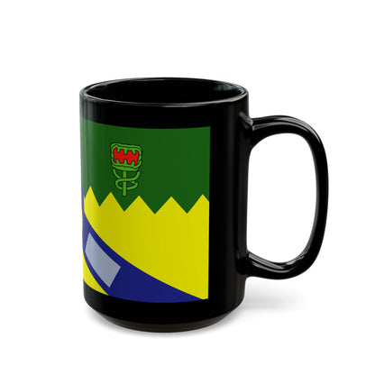 Flag of the City of Launceston Australia - Black Coffee Mug-Go Mug Yourself