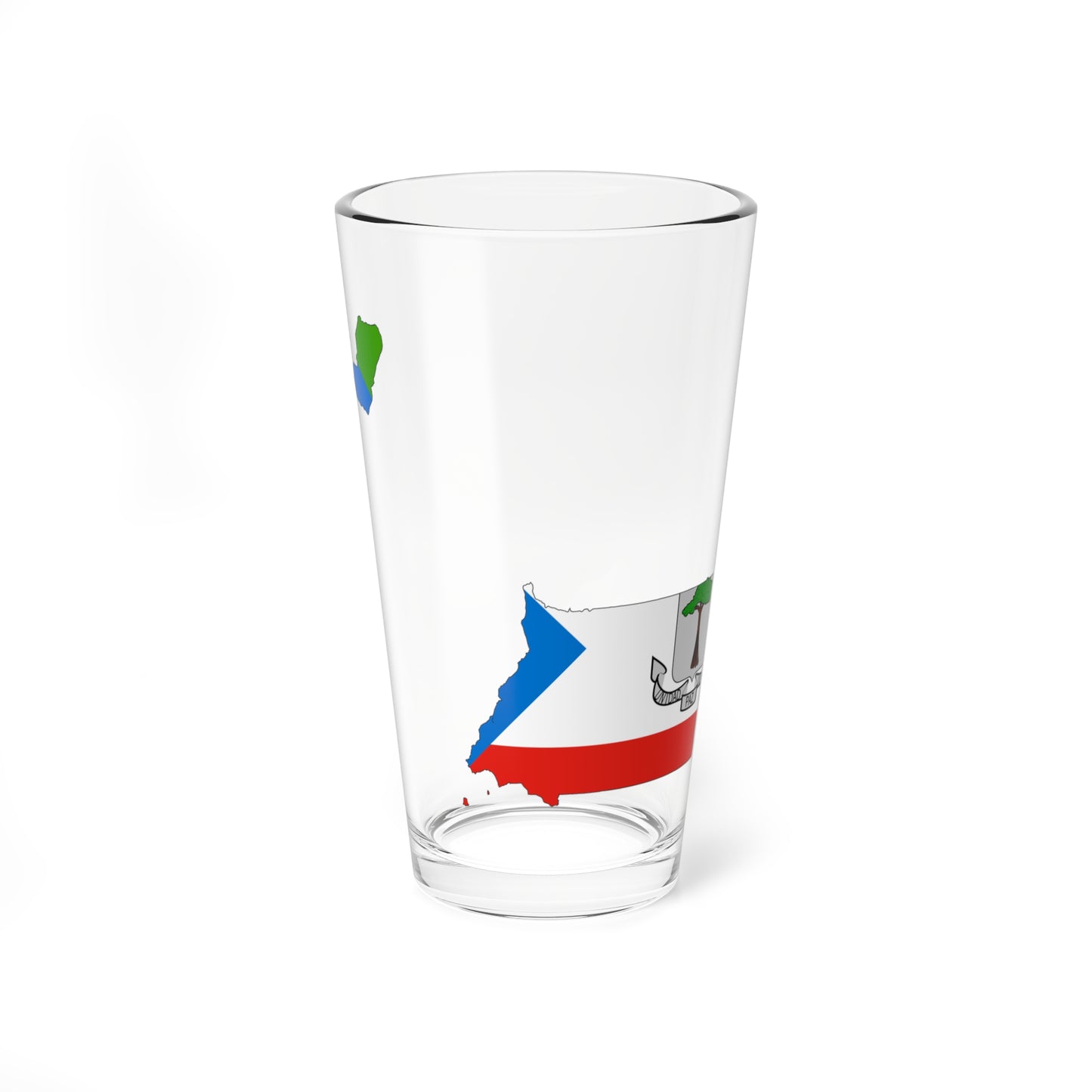 Flag map of Equatorial Guinea (Equatorial Guinea) Pint Glass 16oz