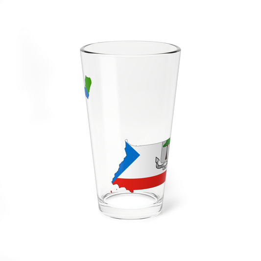 Flag map of Equatorial Guinea (Equatorial Guinea) Pint Glass 16oz