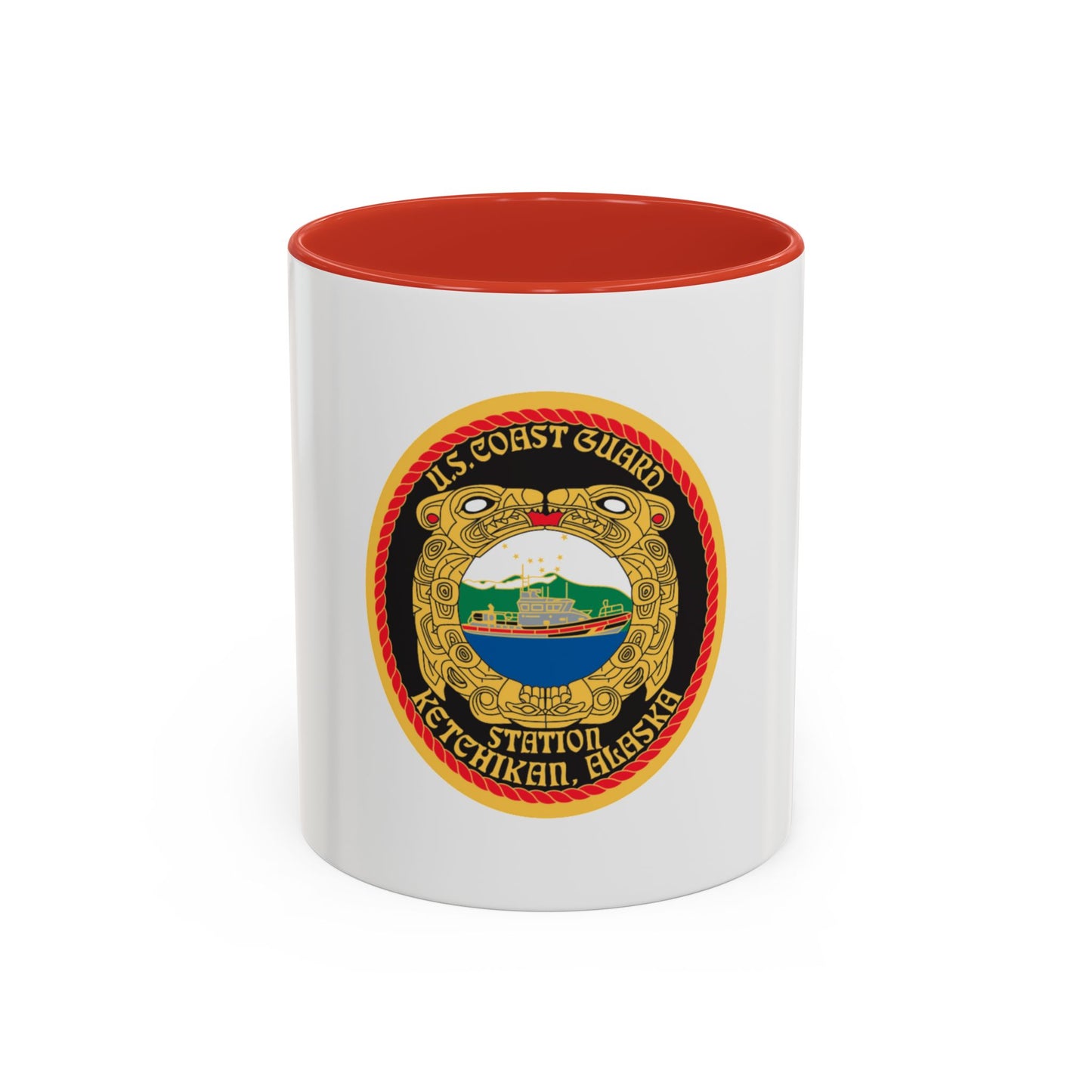 USCGS Ketchikan (U.S. Coast Guard) Accent Coffee Mug