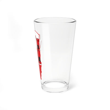 Flag map of Gibraltar (United Kingdom) Pint Glass 16oz