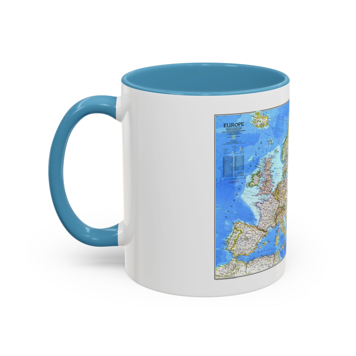Europe (1983) (Map) Accent Coffee Mug