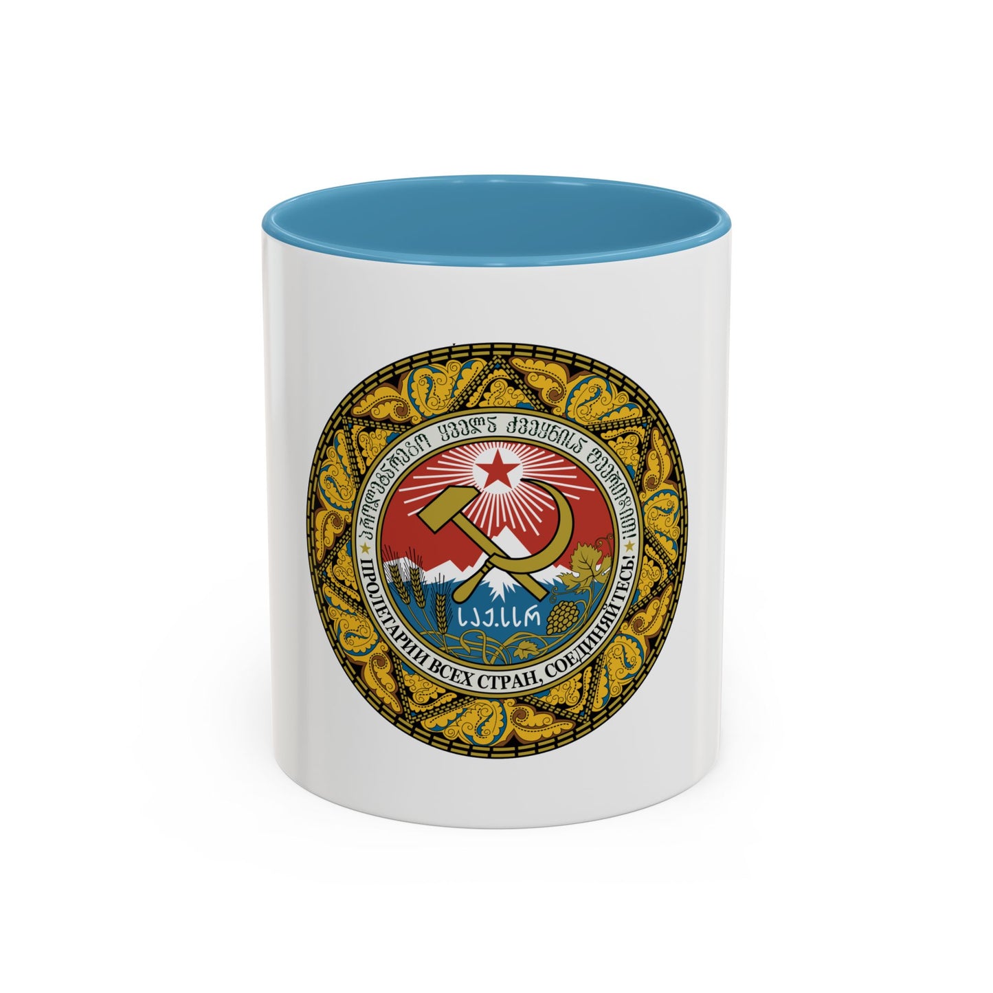 Emblem of the Georgian SSR-2 - Accent Coffee Mug