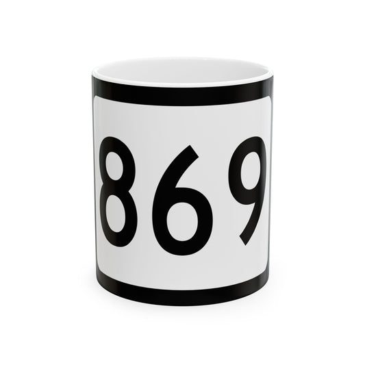 WV-869 (Virginia) (Road Sign) White Coffee Mug-11oz-Go Mug Yourself