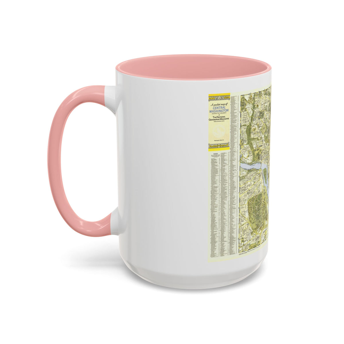 USA - Washington, Central (1948) (Map) Accent Coffee Mug