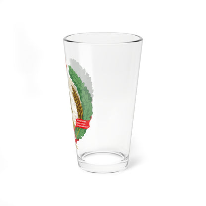 Emblem of Lithuanian SSR (Lithuania) (Coat of Arms) Pint Glass 16oz