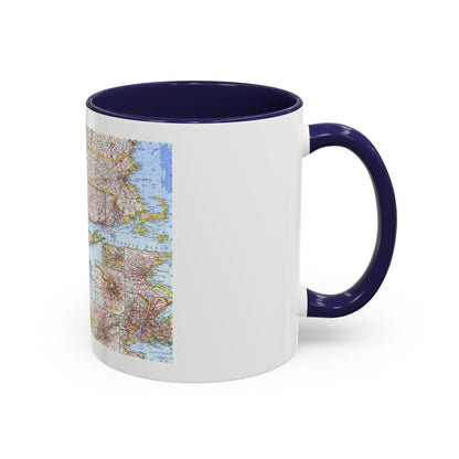 USA - Washington to Boston (1962) (Map) Accent Coffee Mug