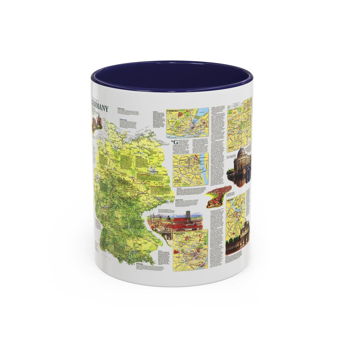 Germany - A Traveller's Map (1991) (Map) Accent Coffee Mug
