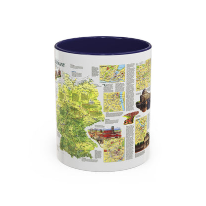 Germany - A Traveller's Map (1991) (Map) Accent Coffee Mug