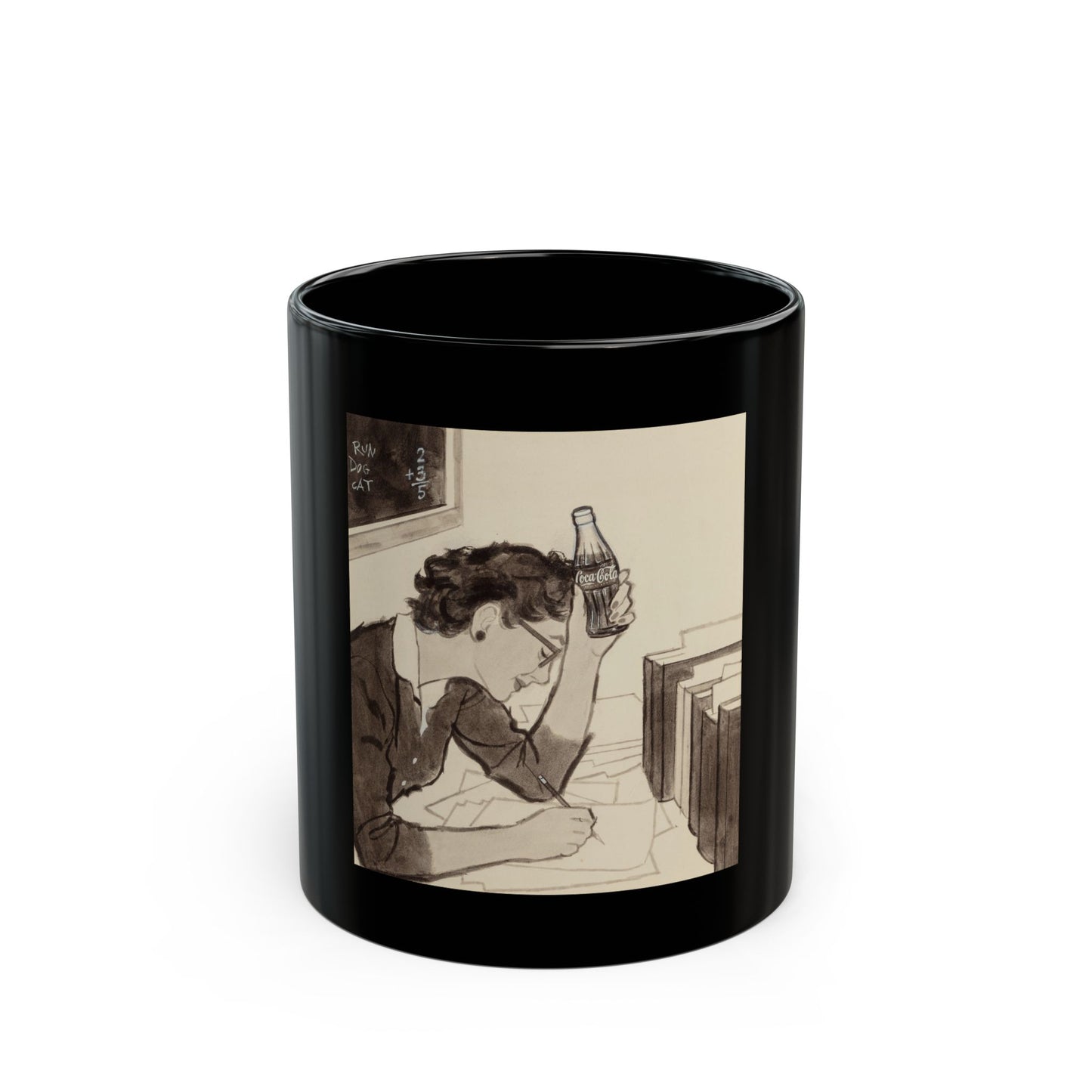 Group of Four Coca-Cola advertisements, 1960 (1) - Black Coffee Mug