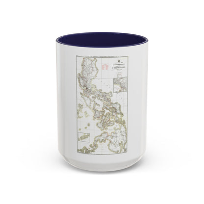 Philippines, The 1 & 2 (1902) (Map) Accent Coffee Mug