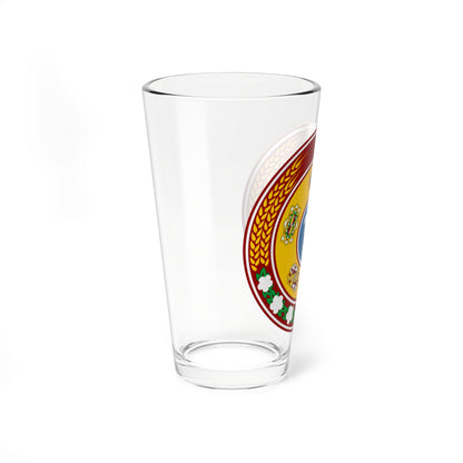 Emblem of Turkmenistan 1992-2000 (Turkmenistan) (Coat of Arms) Pint Glass 16oz