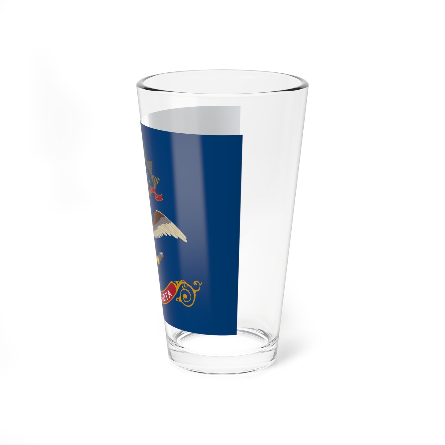 Flag of North Dakota (United States) Pint Glass 16oz
