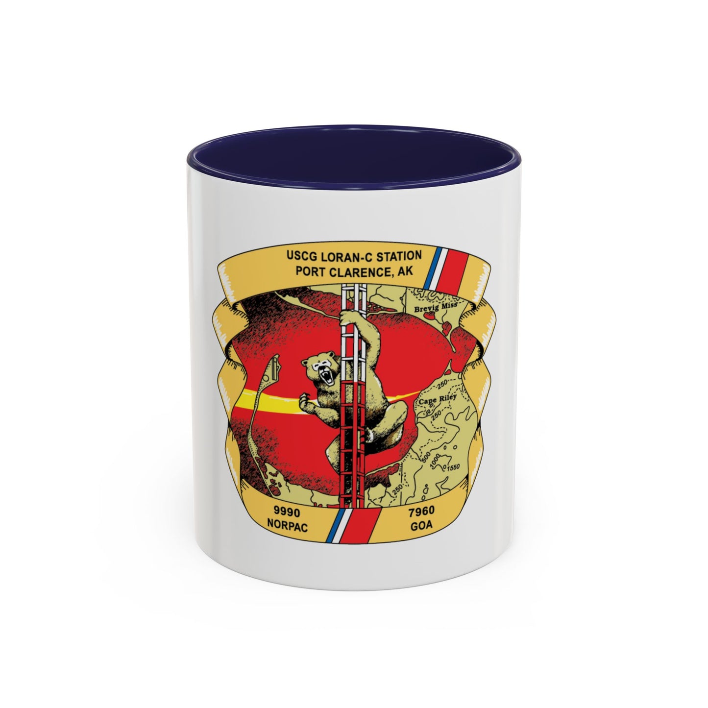 USCG Loran C  Station Port Clarence AK (U.S. Coast Guard) Accent Coffee Mug
