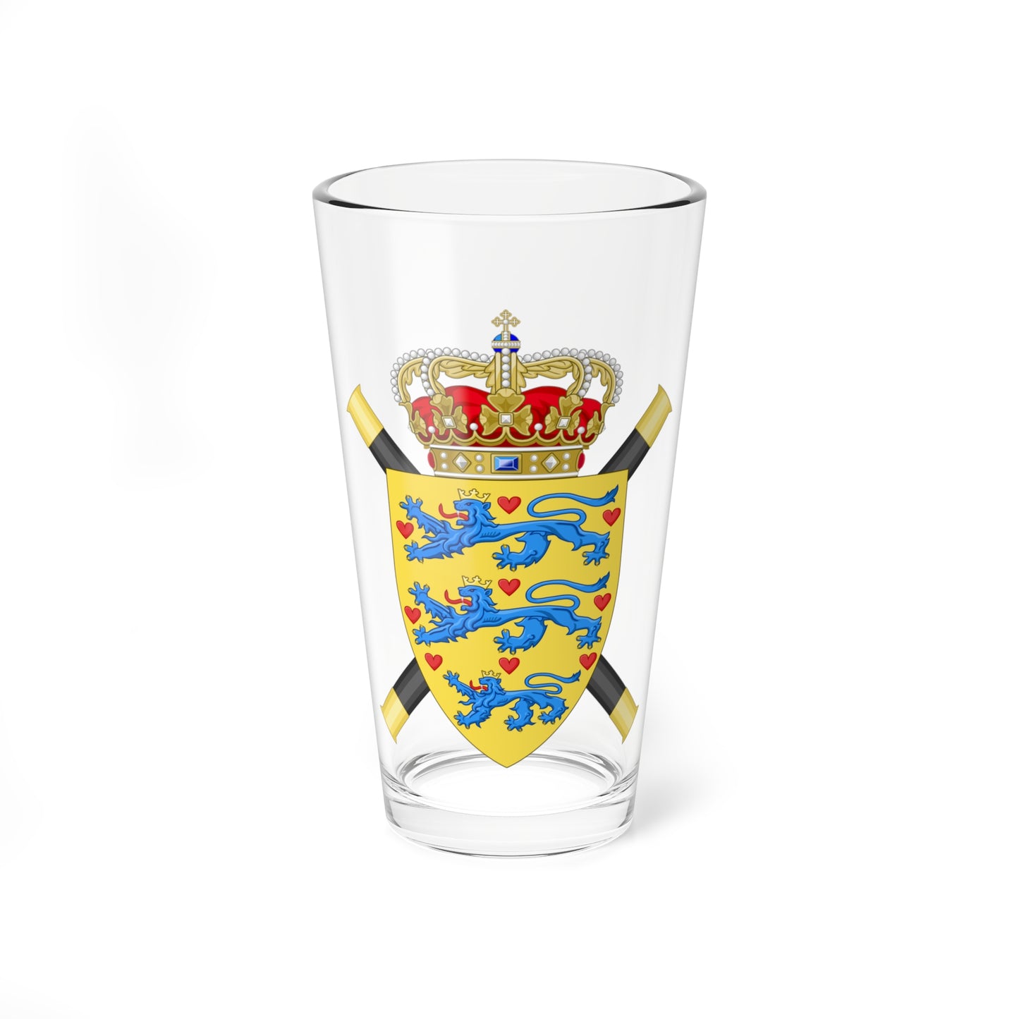 Emblem of the Chief of Defence Denmark (Denmark) (Coat of Arms) Pint Glass 16oz
