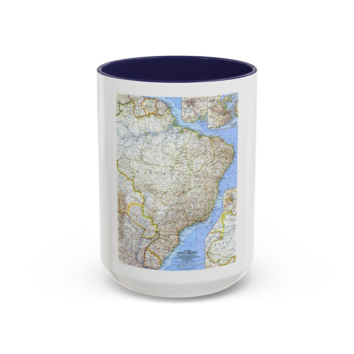 South America - Eastern (1962) (Map) Accent Coffee Mug