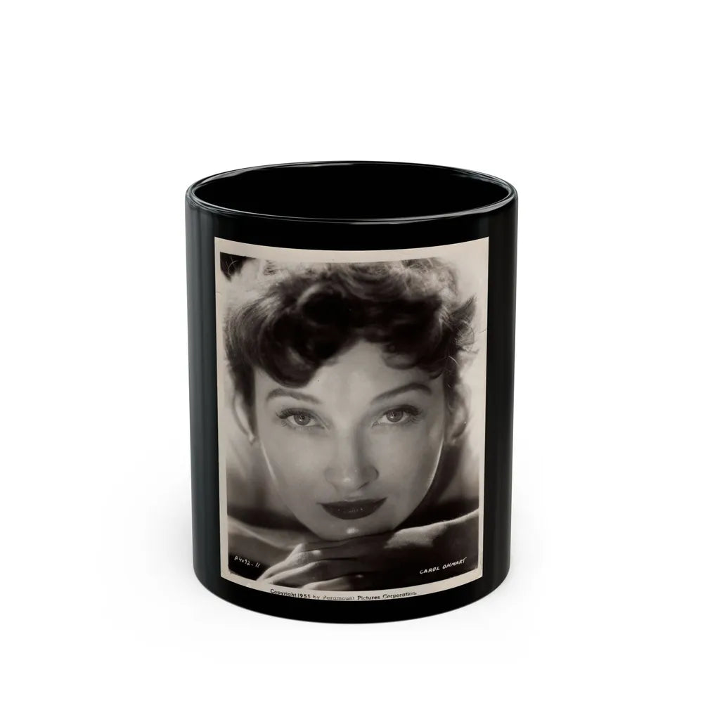 Carol Ohmart #25 (Vintage Female Icon) Black Coffee Mug-11oz-Go Mug Yourself