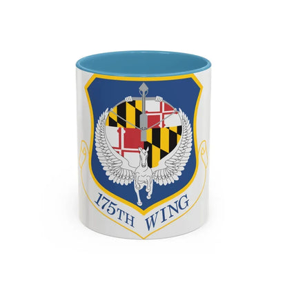 175th Wing (U.S. Air Force) Accent Coffee Mug 11oz Light Blue - Go Mug Yourself