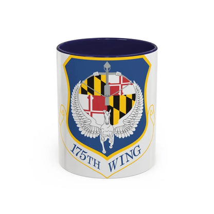 175th Wing (U.S. Air Force) Accent Coffee Mug 11oz Navy - Go Mug Yourself