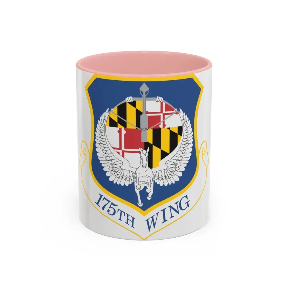 175th Wing (U.S. Air Force) Accent Coffee Mug 11oz Pink - Go Mug Yourself