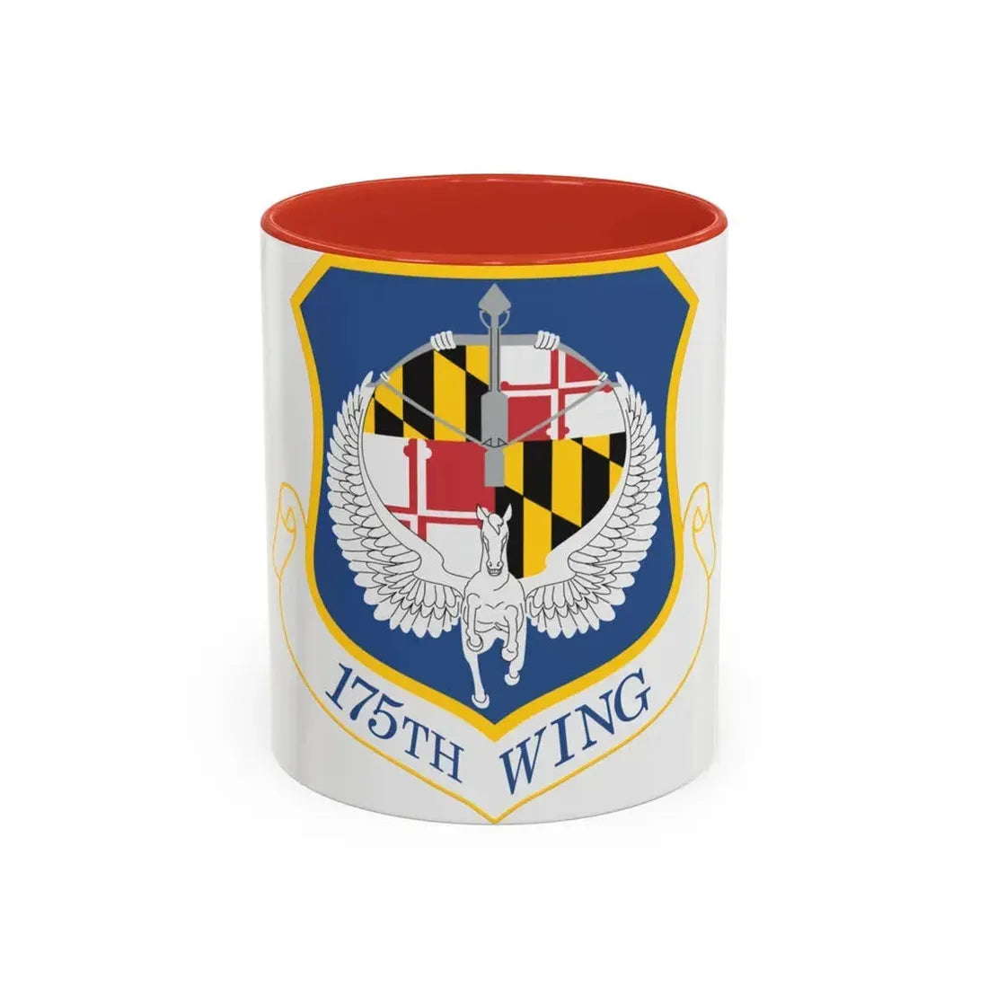 175th Wing (U.S. Air Force) Accent Coffee Mug 11oz Red - Go Mug Yourself