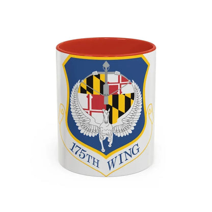 175th Wing (U.S. Air Force) Accent Coffee Mug 11oz Red - Go Mug Yourself