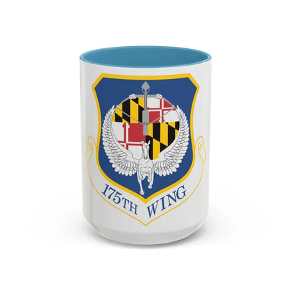 175th Wing (U.S. Air Force) Accent Coffee Mug 15oz Light Blue - Go Mug Yourself