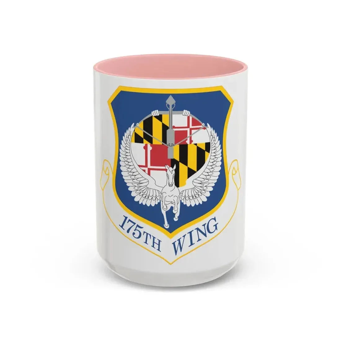 175th Wing (U.S. Air Force) Accent Coffee Mug 15oz Pink - Go Mug Yourself