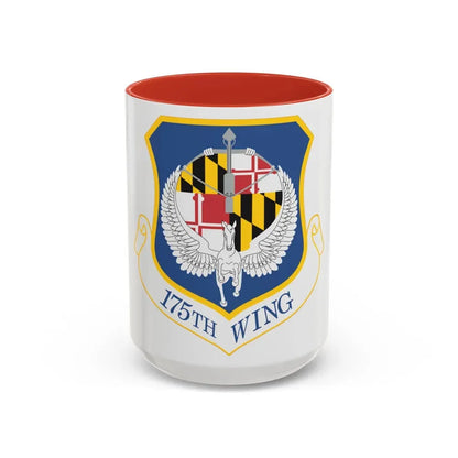 175th Wing (U.S. Air Force) Accent Coffee Mug 15oz Red - Go Mug Yourself
