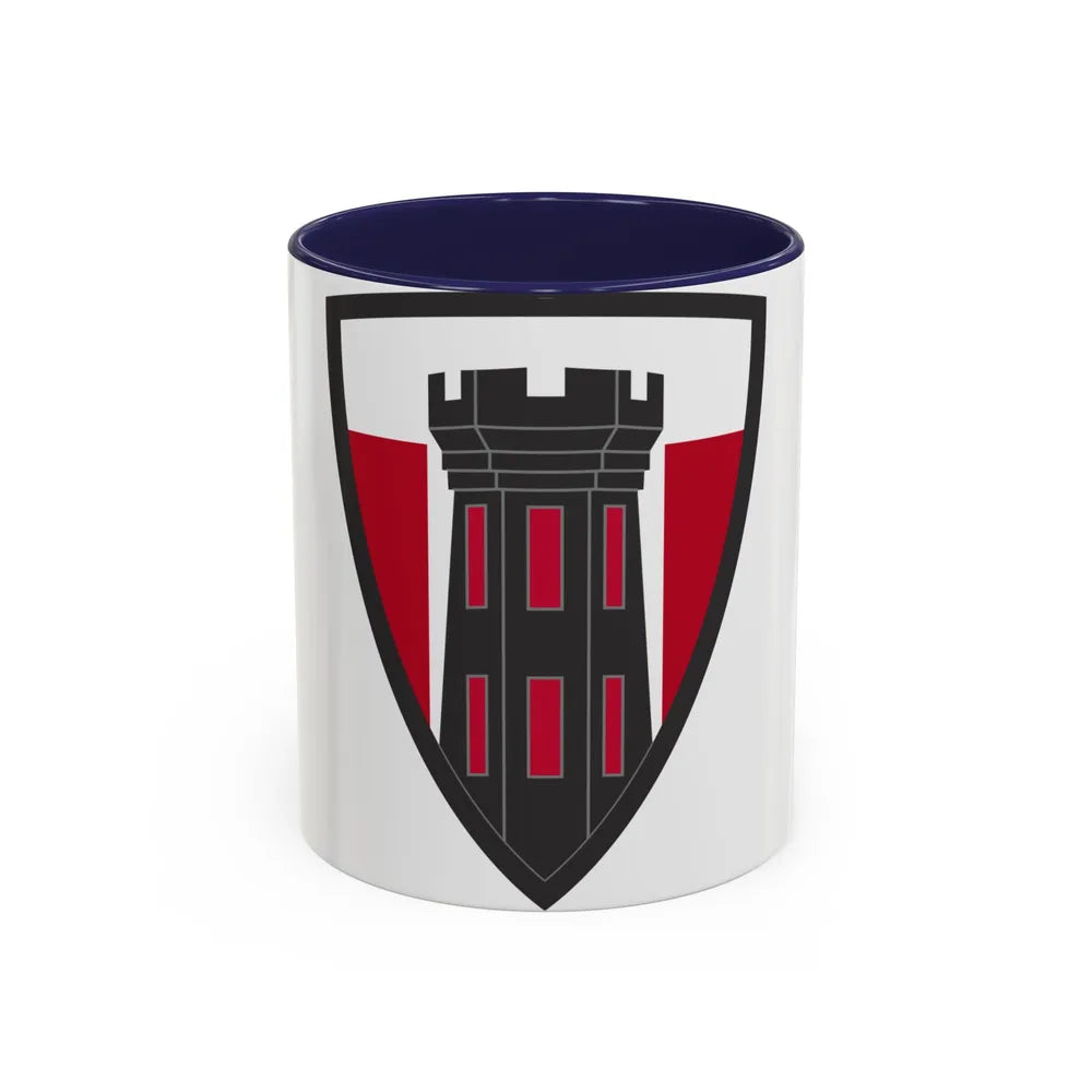 176 Engineer Brigade (U.S. Army) Accent Coffee Mug-11oz-Navy-Go Mug Yourself