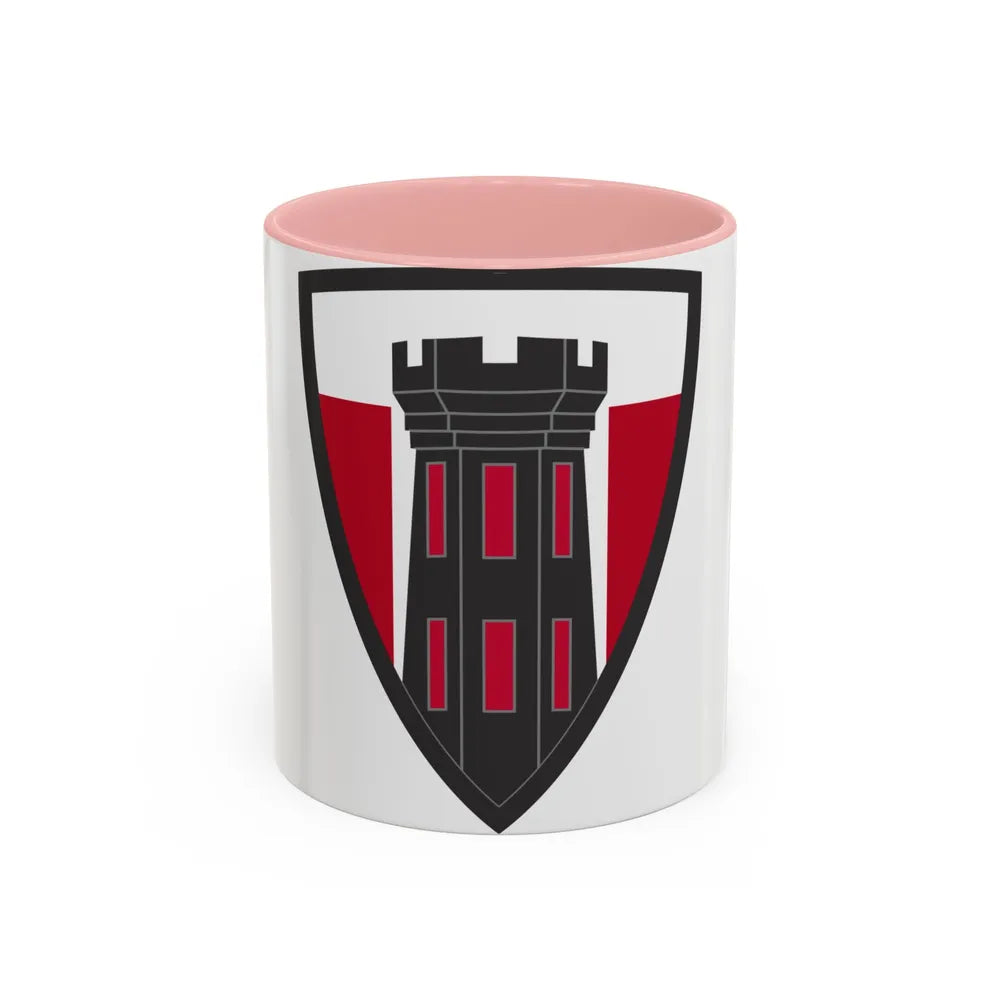 176 Engineer Brigade (U.S. Army) Accent Coffee Mug-11oz-Pink-Go Mug Yourself