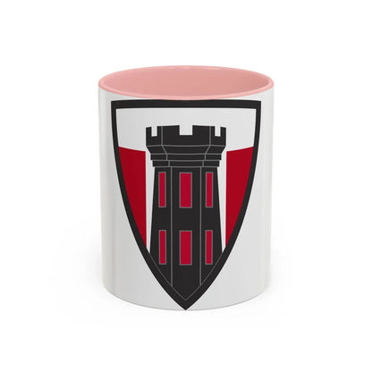 176 Engineer Brigade (U.S. Army) Accent Coffee Mug-11oz-Pink-Go Mug Yourself