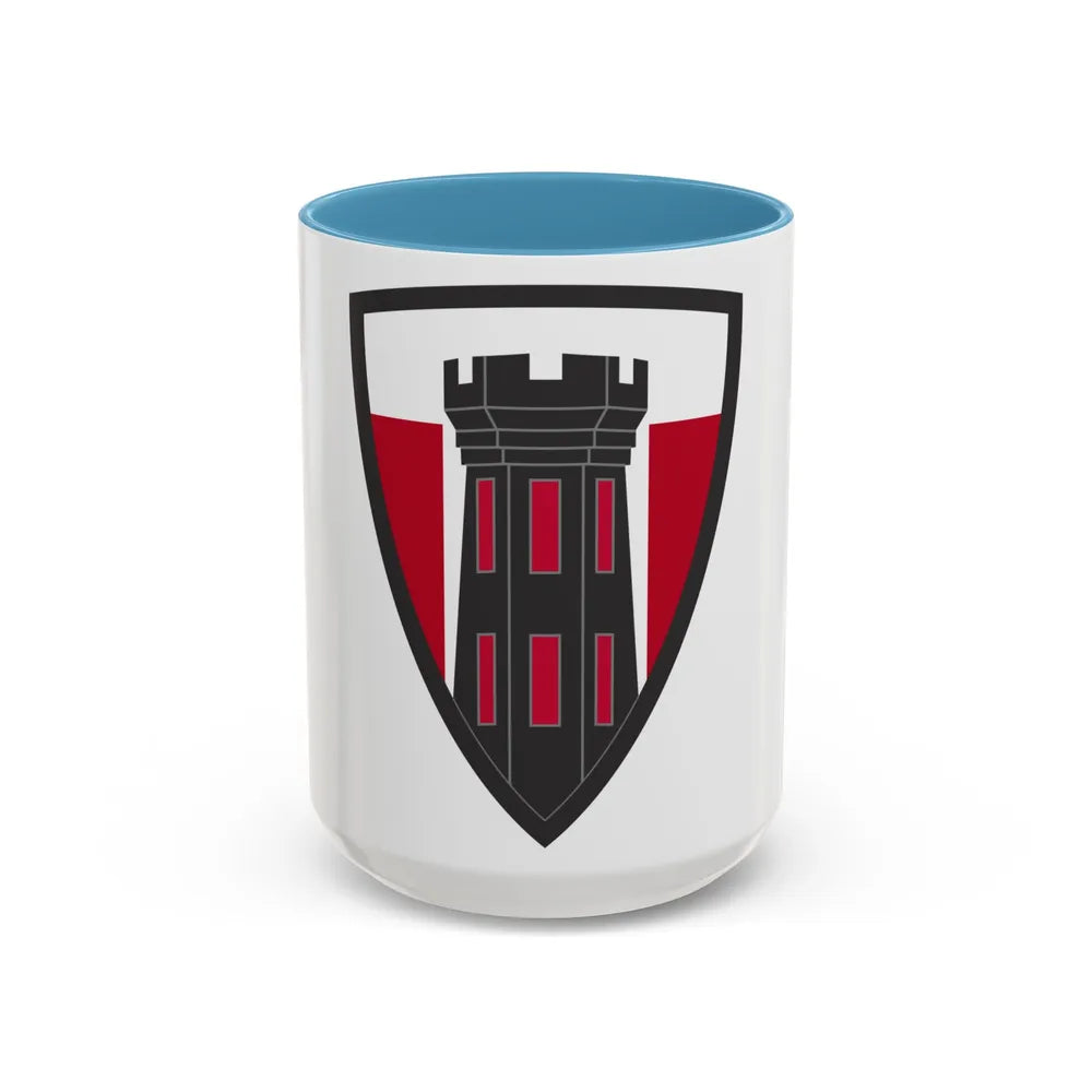 176 Engineer Brigade (U.S. Army) Accent Coffee Mug-15oz-Light Blue-Go Mug Yourself