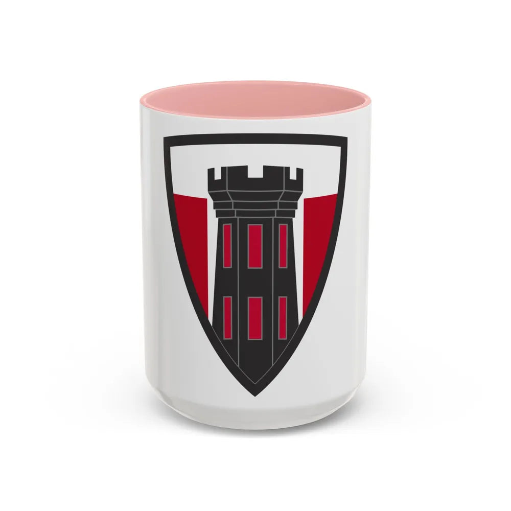 176 Engineer Brigade (U.S. Army) Accent Coffee Mug-15oz-Pink-Go Mug Yourself