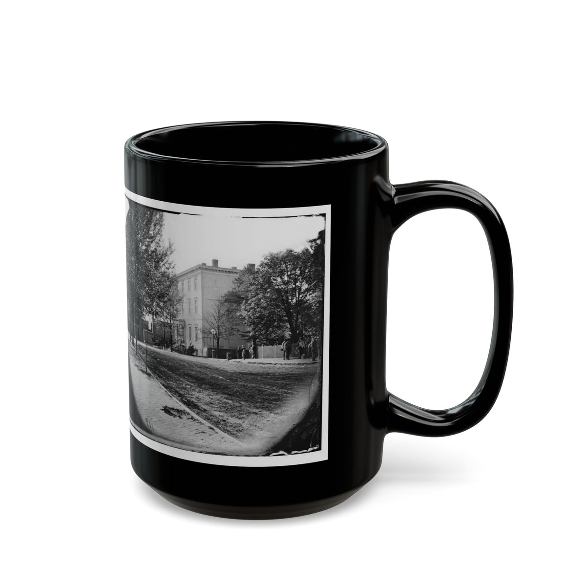 Richmond, Va. Residence Of Jefferson Davis (1201 East Clay Street) (U.S. Civil War) Black Coffee Mug
