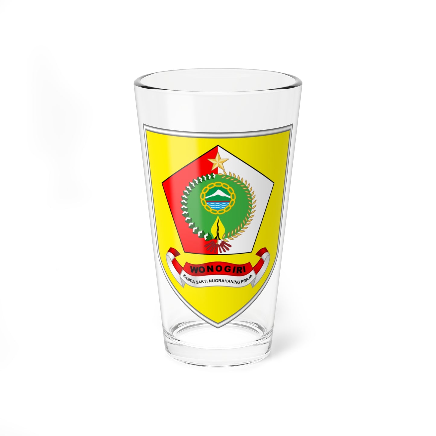 Seal of Wonogiri Regency (Indonesia) (Coat of Arms) Pint Glass 16oz