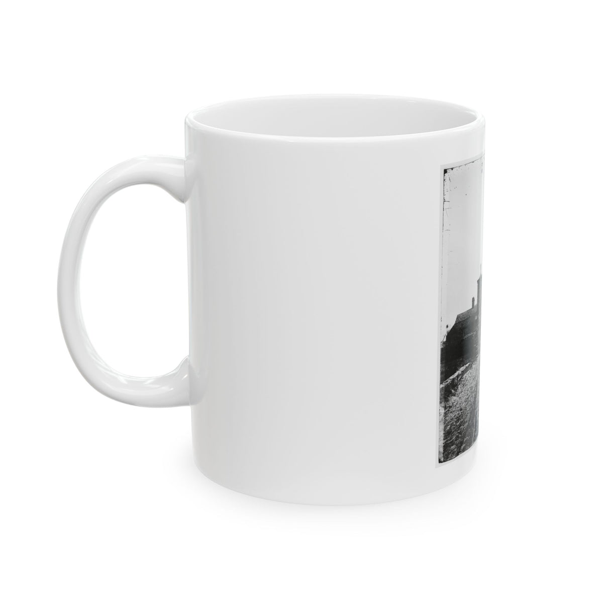 Saint Augustine, Fla. Entrance Gate, With Street And Houses Beyond (U.S. Civil War) White Coffee Mug