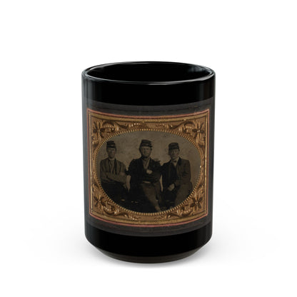 Three Unidentified Soldiers (U.S. Civil War) Black Coffee Mug