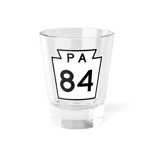 PA-84 1960 (Pennsylvania) (Road Sign) Shot Glass 1.5oz