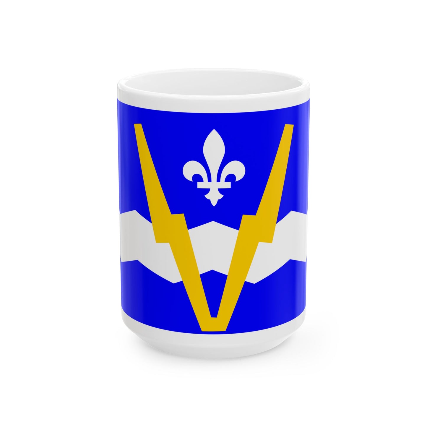 Flag of Shawinigan 1951 to 2009 Canada - White Coffee Mug-15oz-Go Mug Yourself