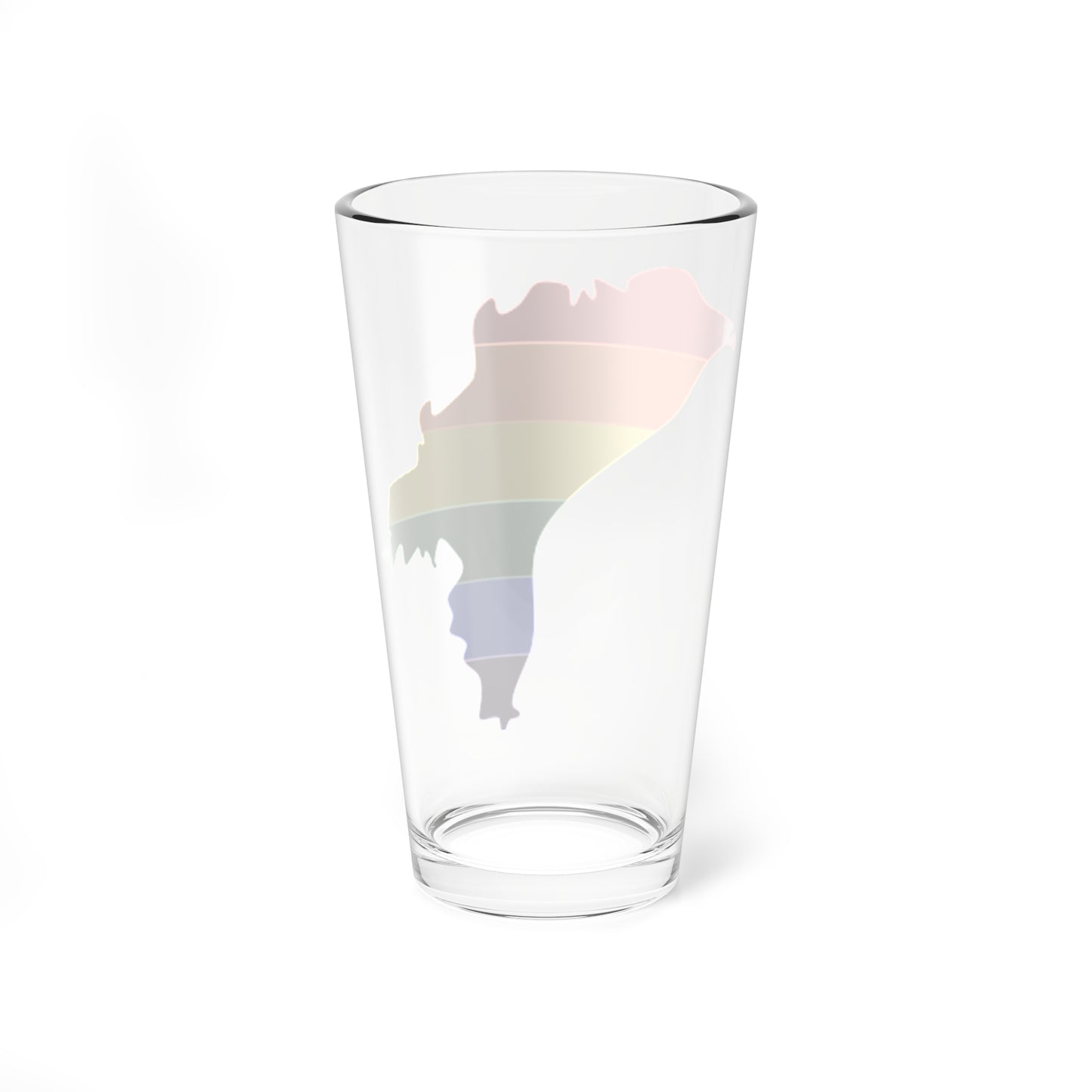 LGBT flag map of Moldova (Moldova) Pint Glass 16oz