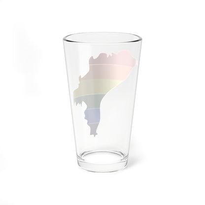 LGBT flag map of Moldova (Moldova) Pint Glass 16oz