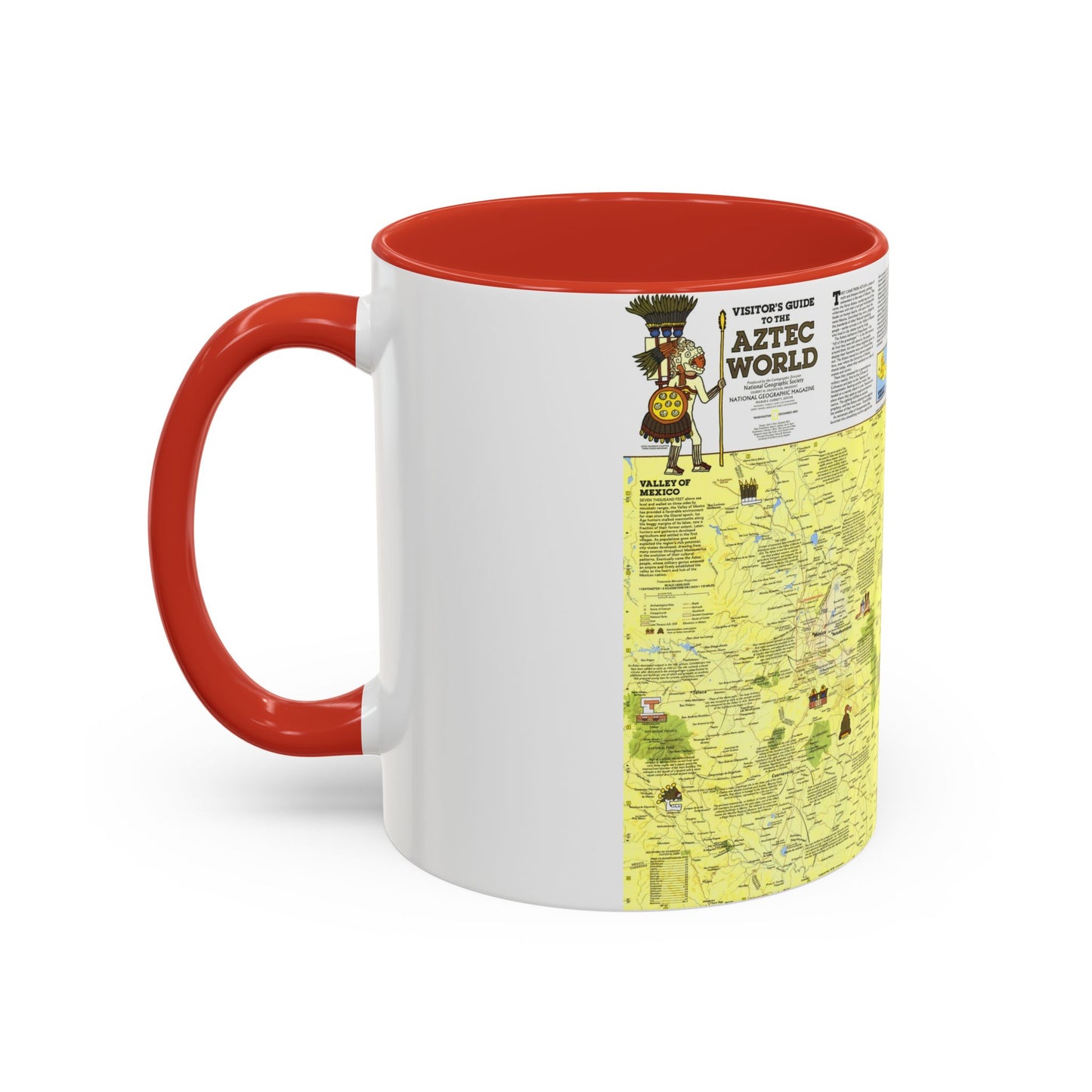 Central America - The Aztec World (1980) (Map) Accent Coffee Mug